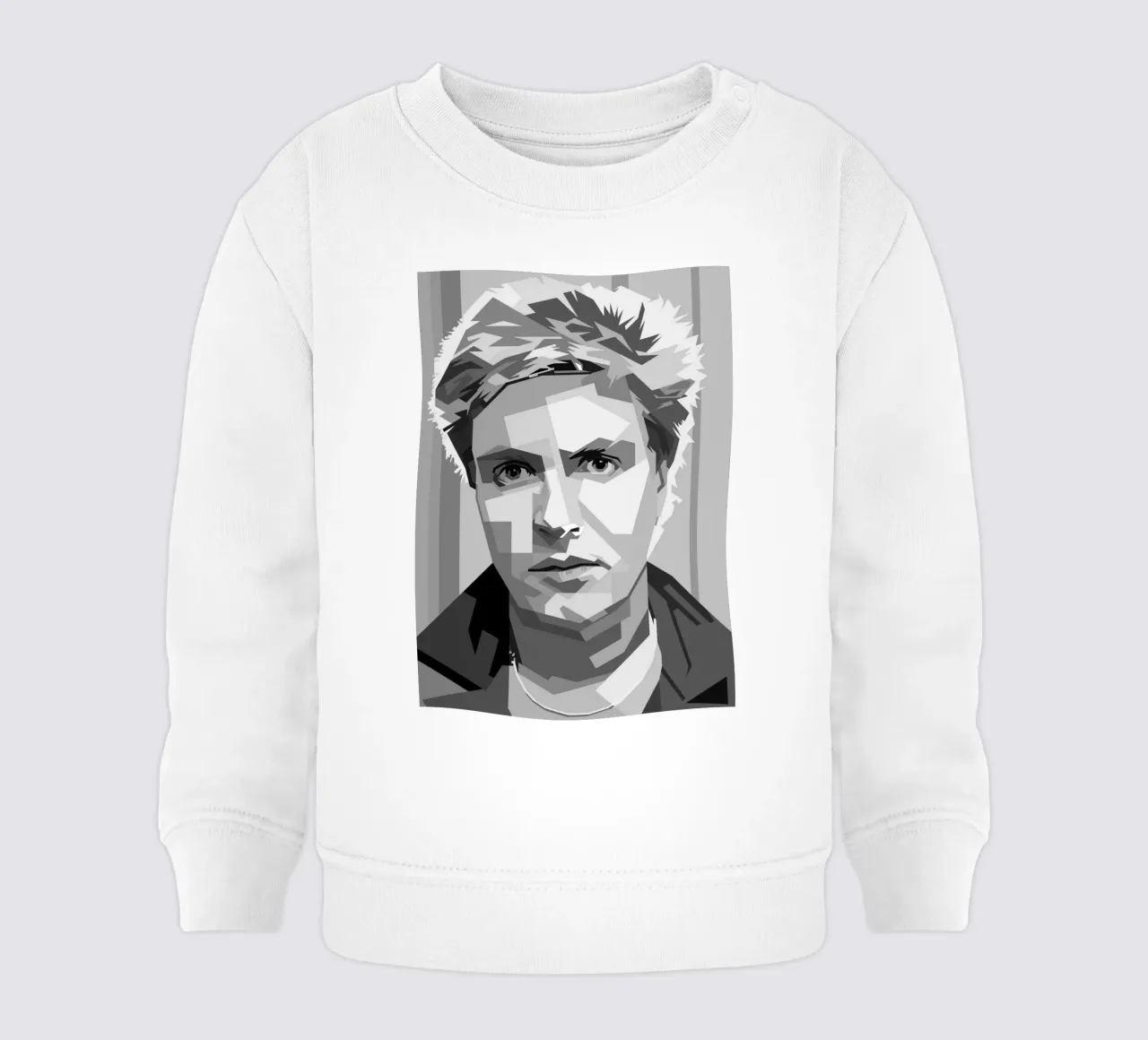 Simon Le Bon Monochrome WPAP baby sweatshirt by KP Artwork