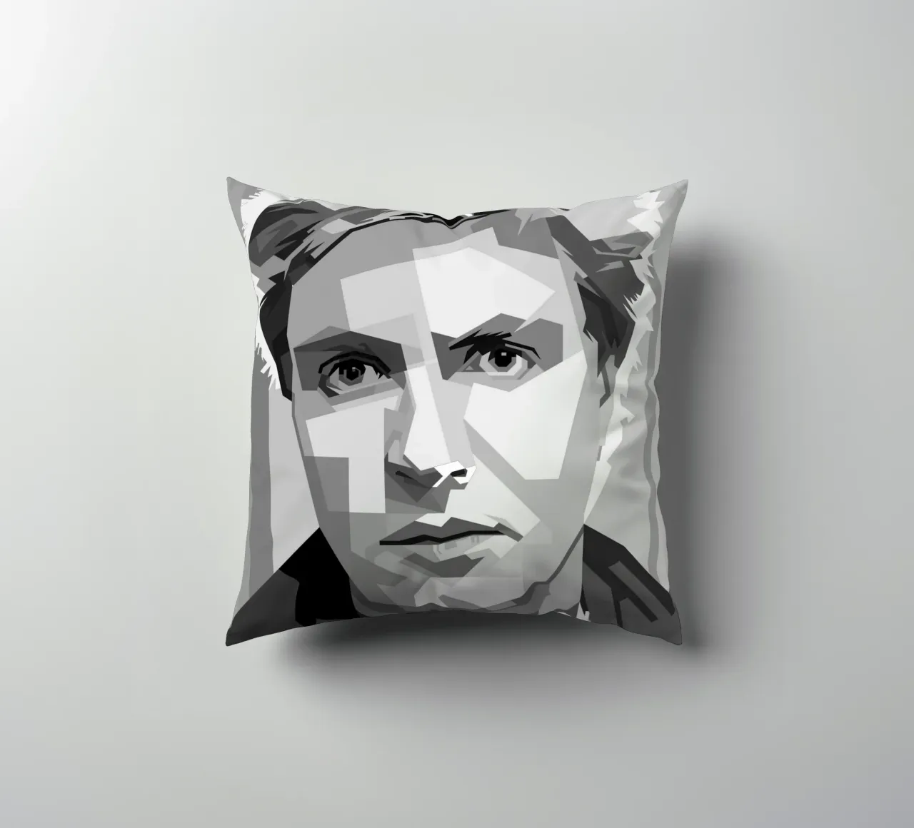 Simon Le Bon Monochrome WPAP cuscino da KP Artwork