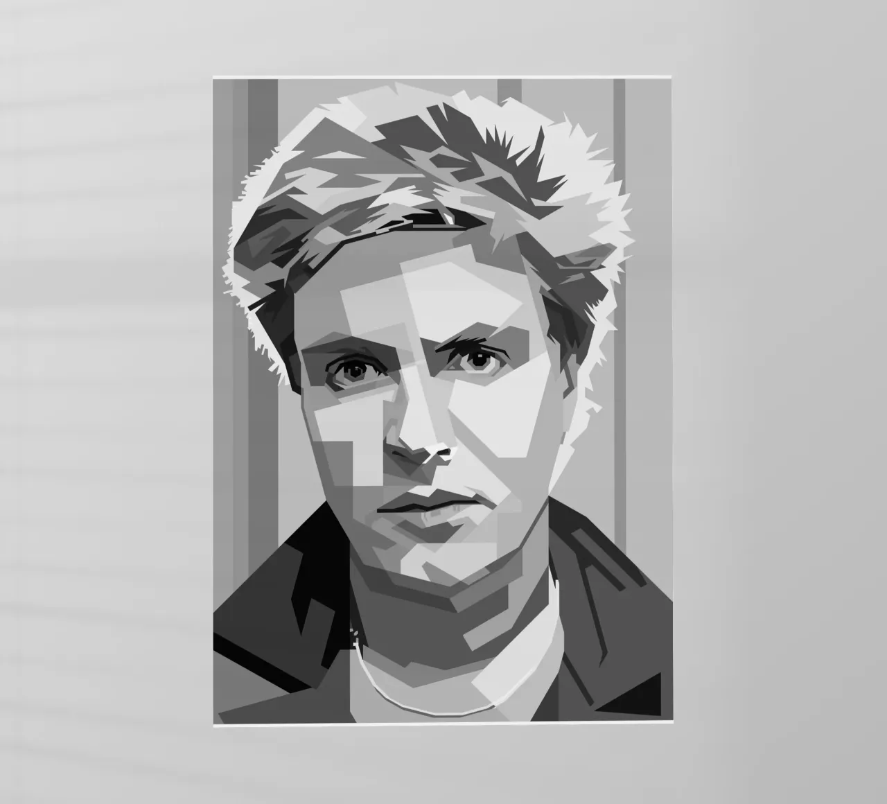 Simon Le Bon Monochrome WPAP lámina retroiluminada de KP Artwork