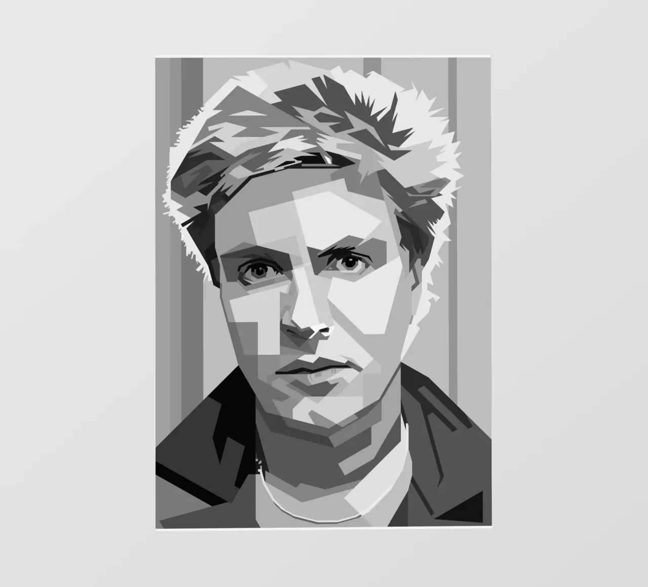 Simon Le Bon Monochrome WPAP lámina retroiluminada de KP Artwork