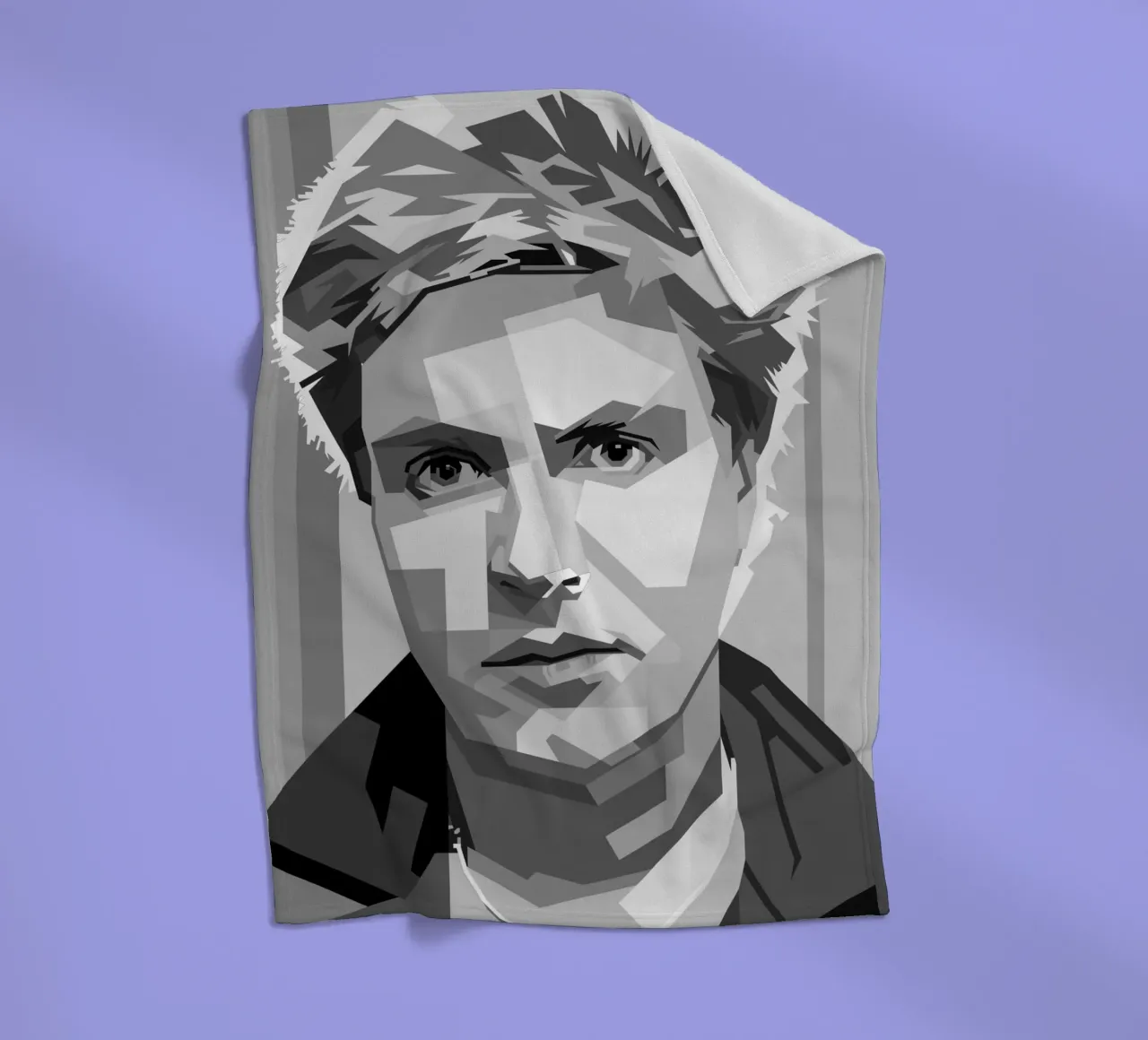 Simon Le Bon Monochrome WPAP coperta in pile da KP Artwork