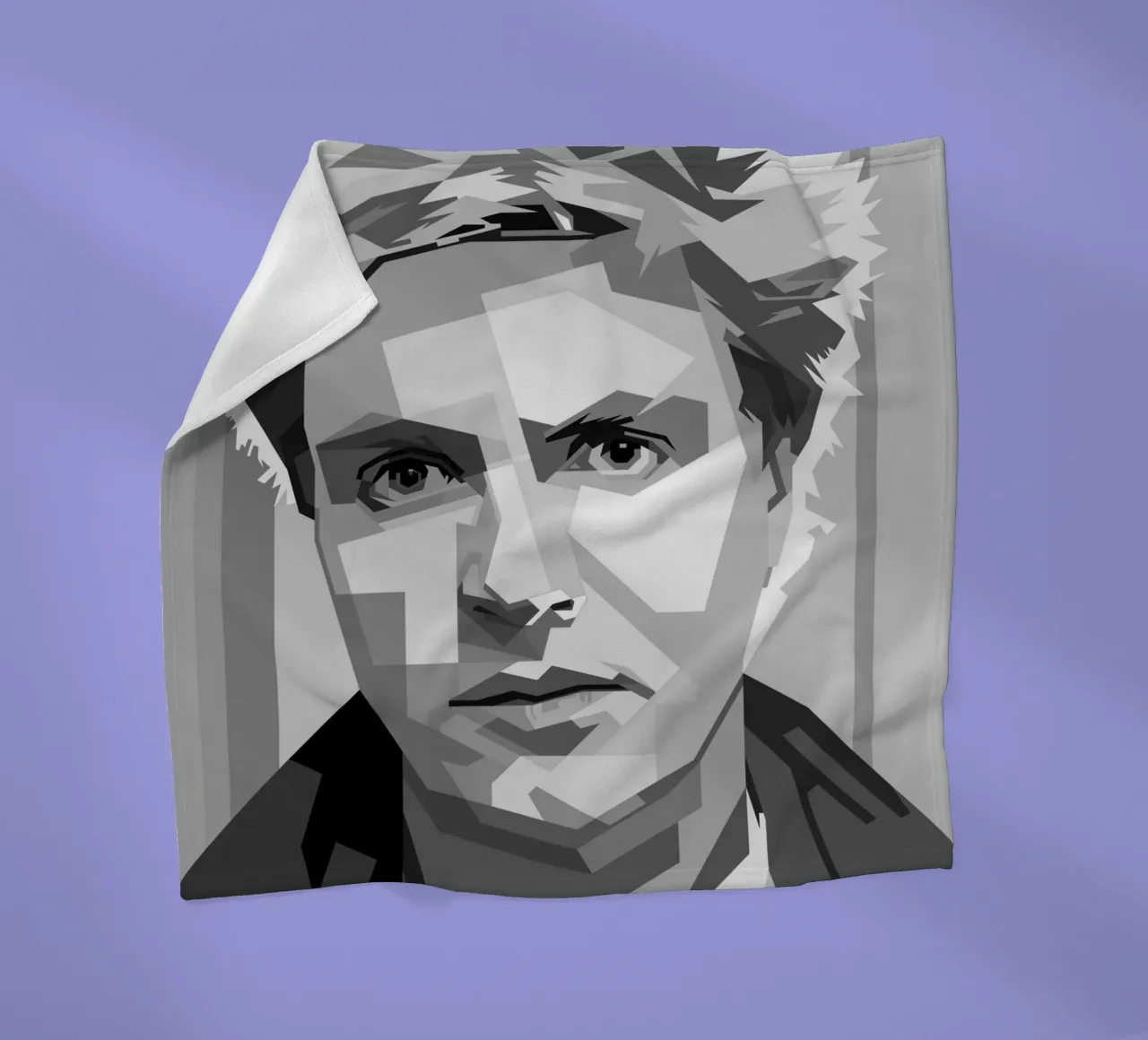 Simon Le Bon Monochrome WPAP coperta in pile da KP Artwork
