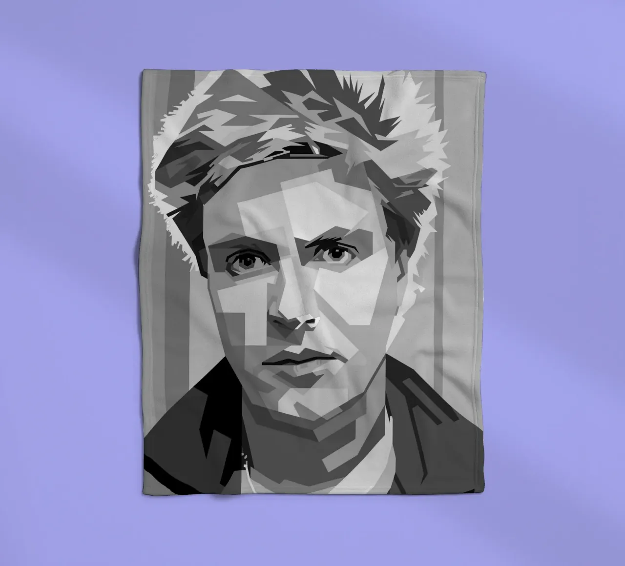 Simon Le Bon Monochrome WPAP coperta in pile da KP Artwork