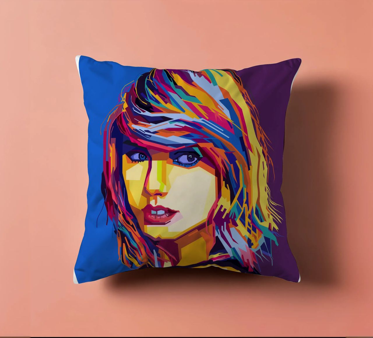 Taylor Swift Popart WPAP cuscino da KP Artwork