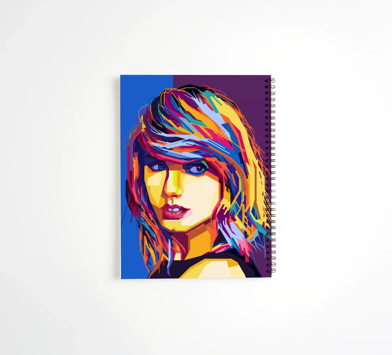 Taylor Swift Popart WPAP spiral notebook by KP Artwork