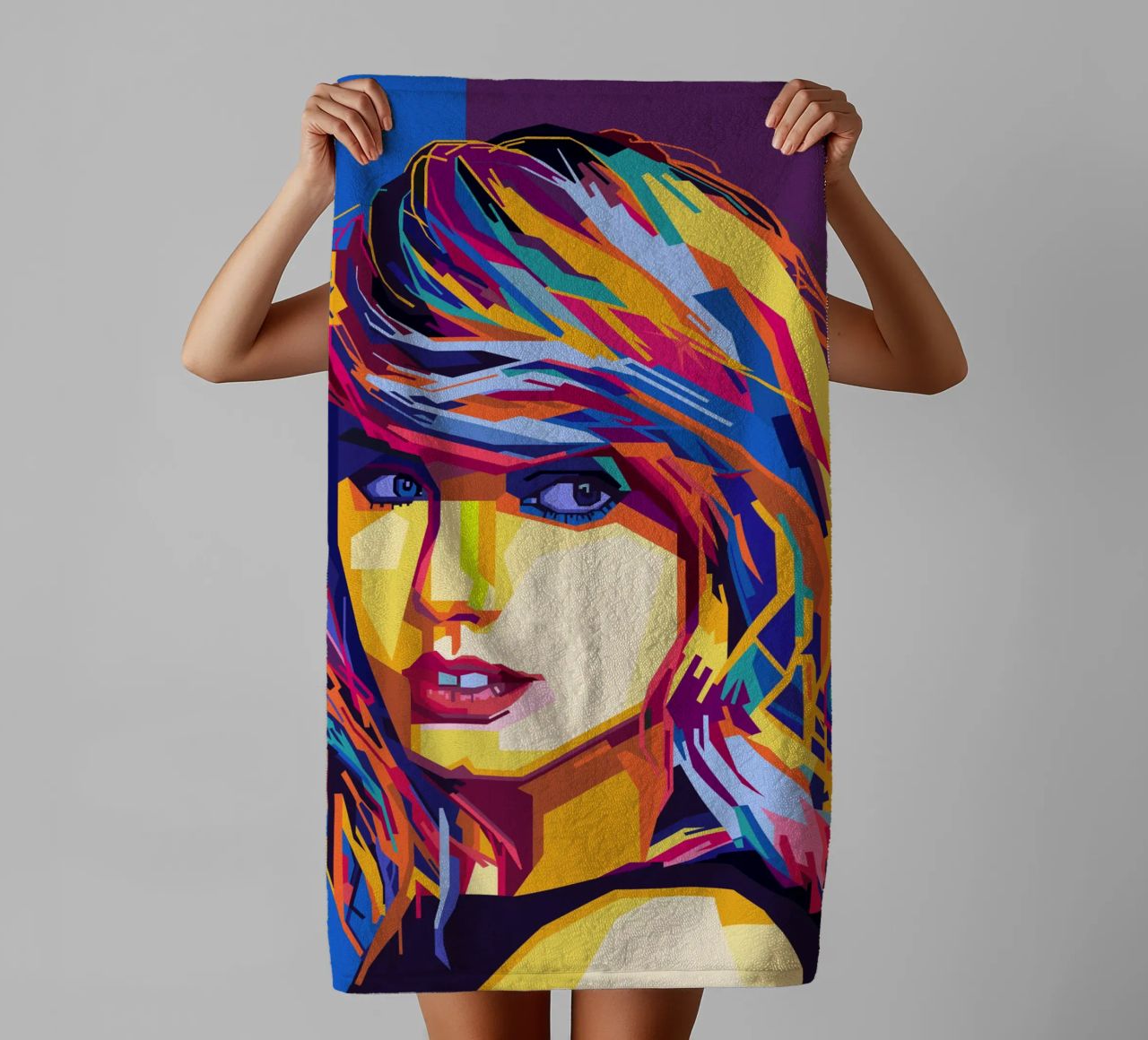 Taylor Swift Popart WPAP asciugamano da bagno da KP Artwork