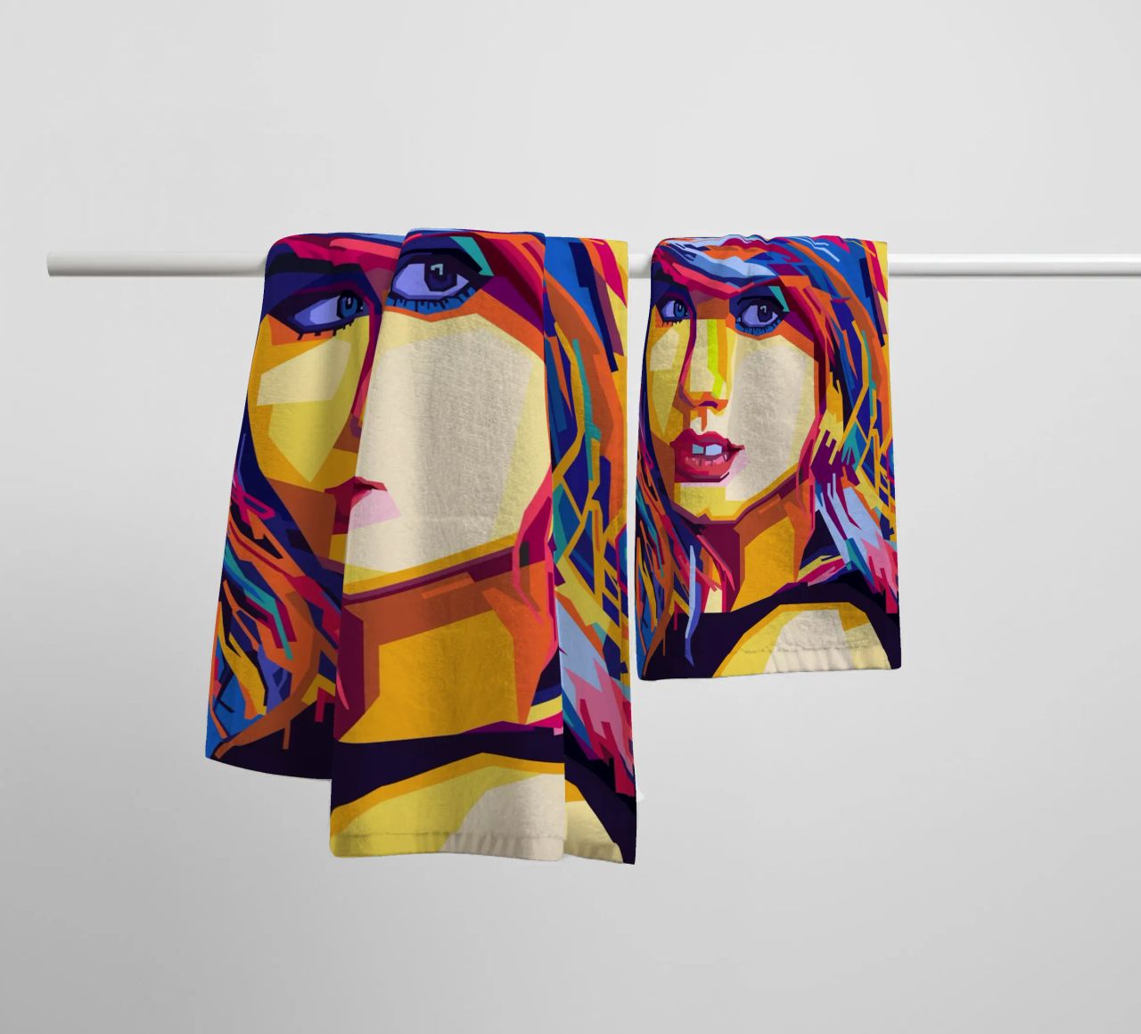 Taylor Swift Popart WPAP asciugamano da bagno da KP Artwork