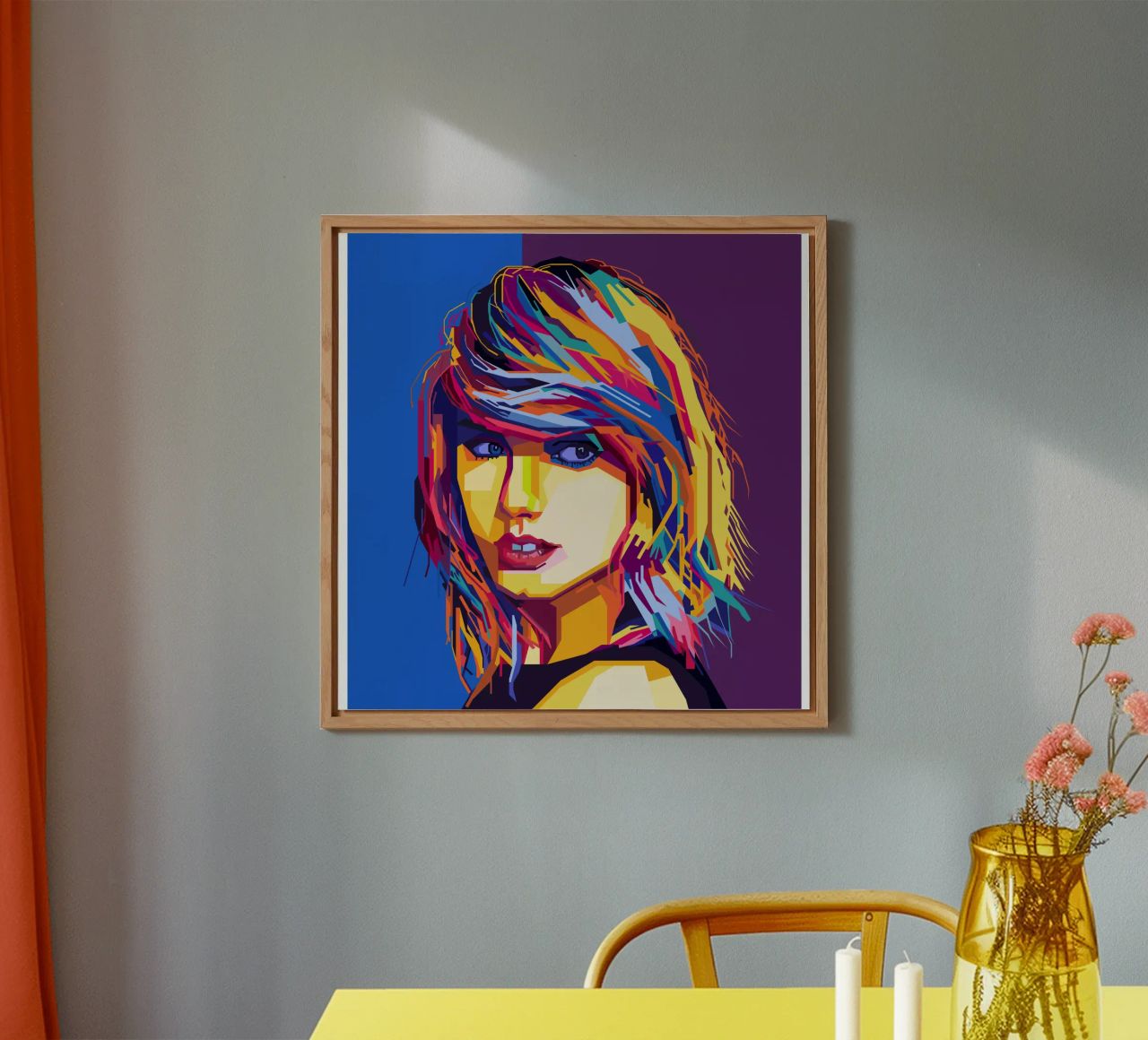 Taylor Swift Popart WPAP alluminio dibond da KP Artwork