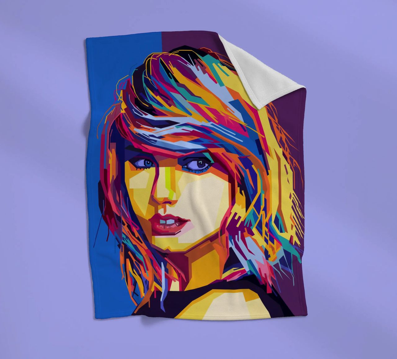 Taylor Swift Popart WPAP coperta in pile da KP Artwork
