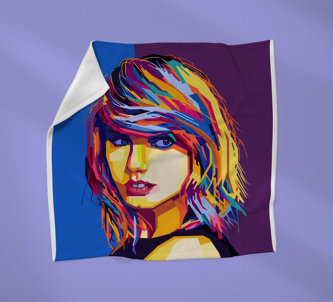 Taylor Swift Popart WPAP coperta in pile da KP Artwork