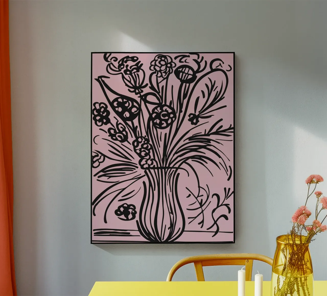 Flowers acrylic glass by Artsy Bessy