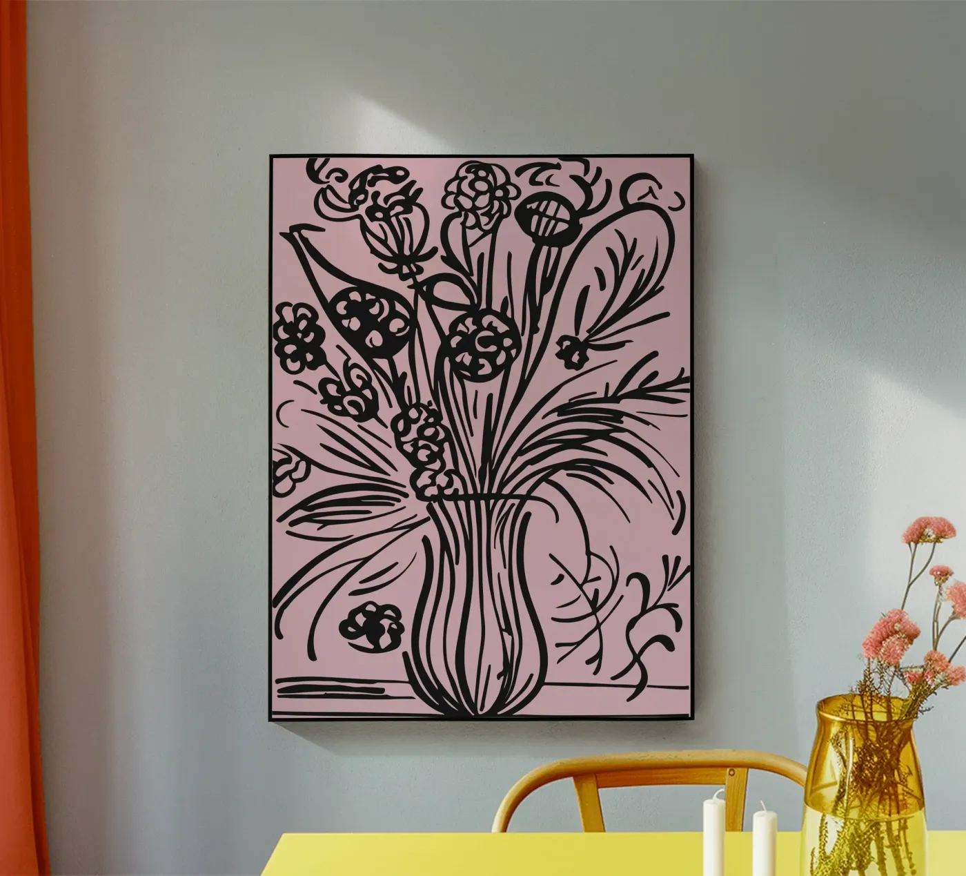 Flowers acryl van Artsy Bessy