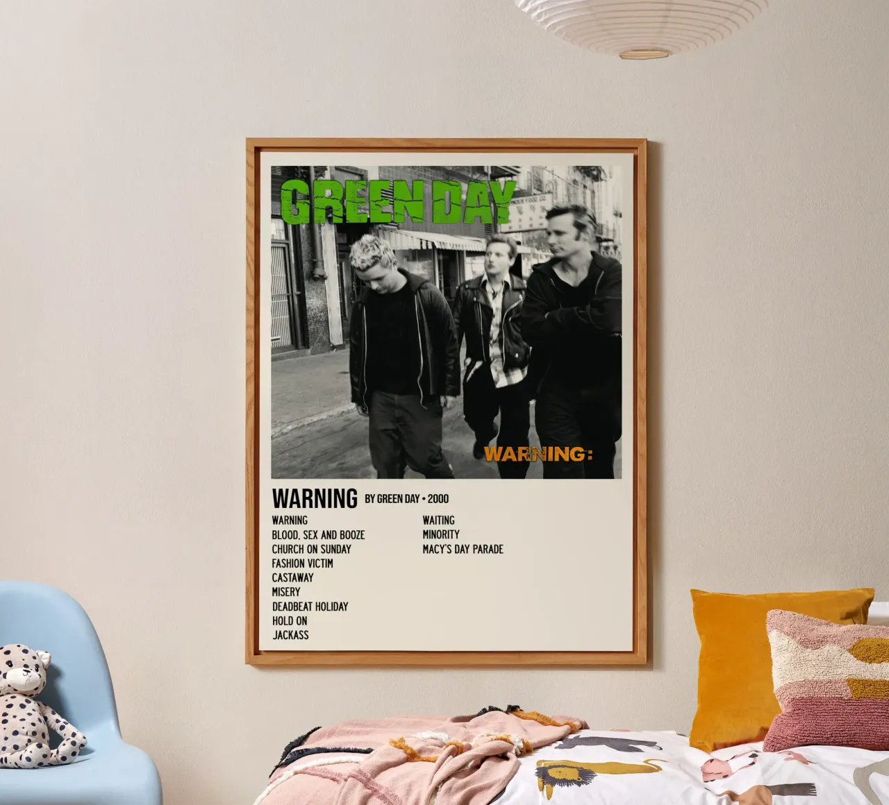 Tracce di Greenday Warning alluminio dibond da Brook Soul King