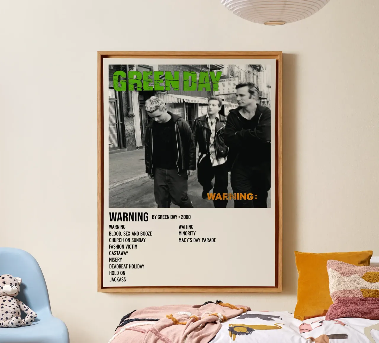 Tracce di Greenday Warning tela da Brook Soul King