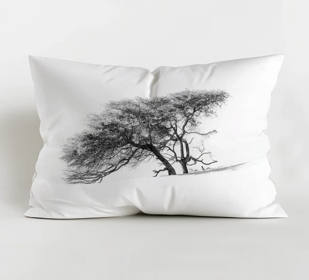 Lonely tree in the Sahara desert cuscino da photolovers