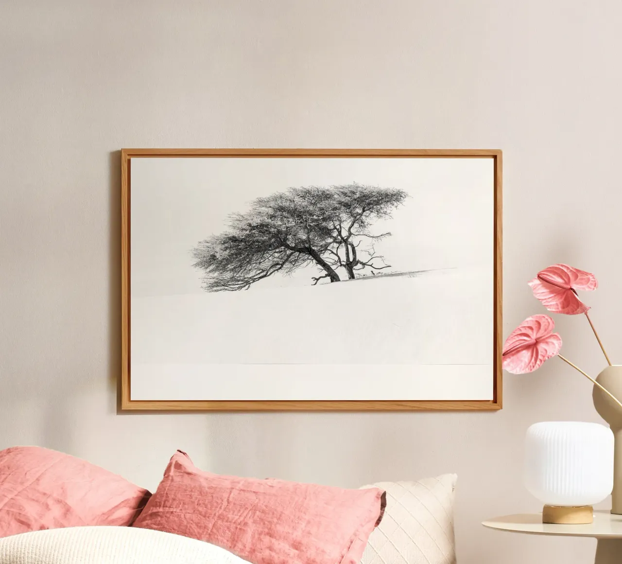 Lonely tree in the Sahara desert alluminio dibond da photolovers