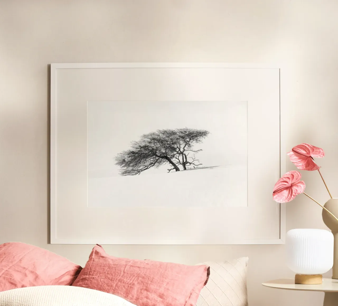 Lonely tree in the Sahara desert carta hahnemühle da photolovers