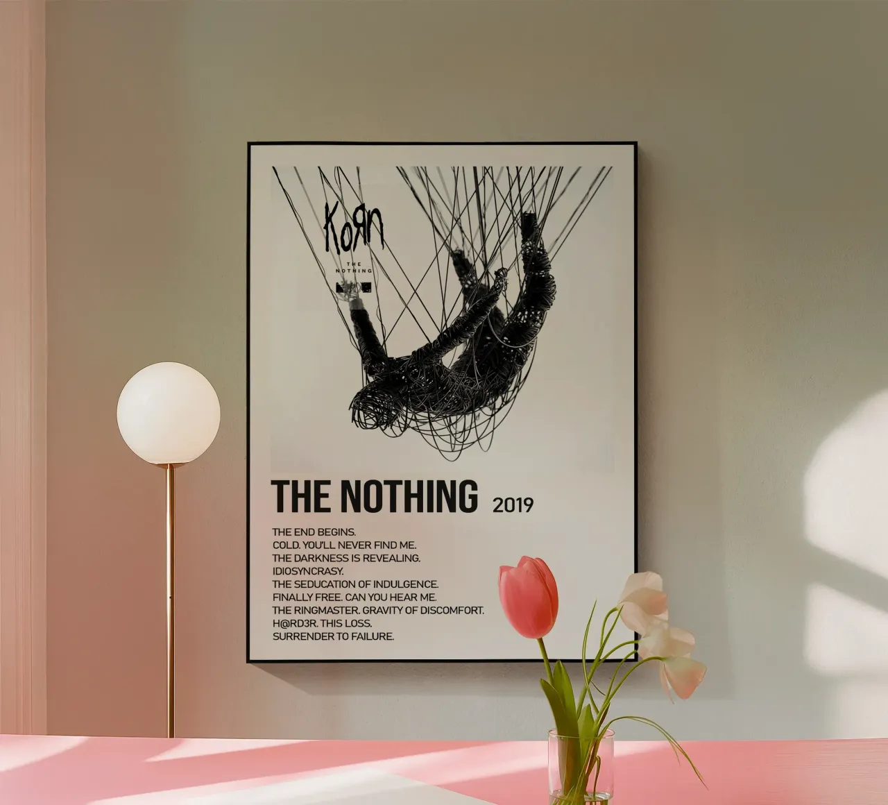 Korn The Nothing Tracklists acrylic glass by Brook Soul King