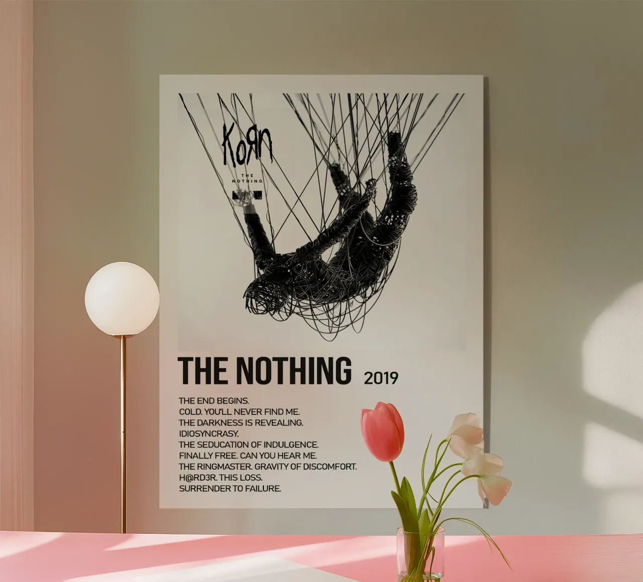 Korn The Nothing Tracklists acrylic glass by Brook Soul King