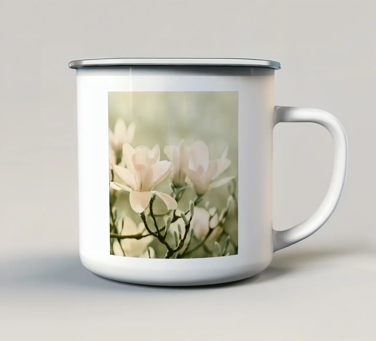 Magnolie tazza in smalto da Atteloi