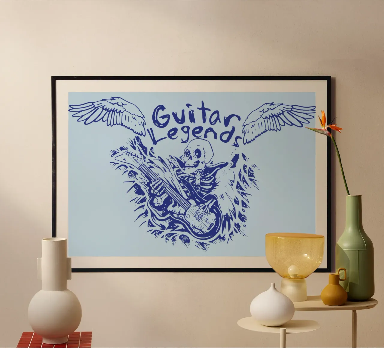 Leggende della chitarra poster con telaio in plastica da Gunawan Rb