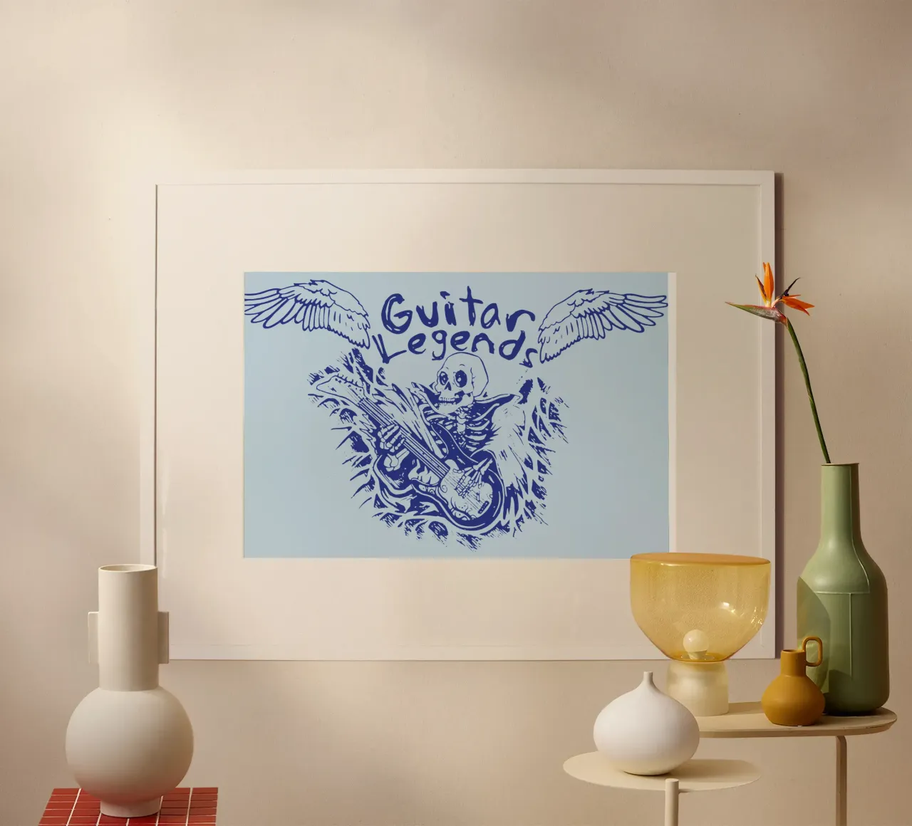 Leggende della chitarra poster con telaio in plastica da Gunawan Rb