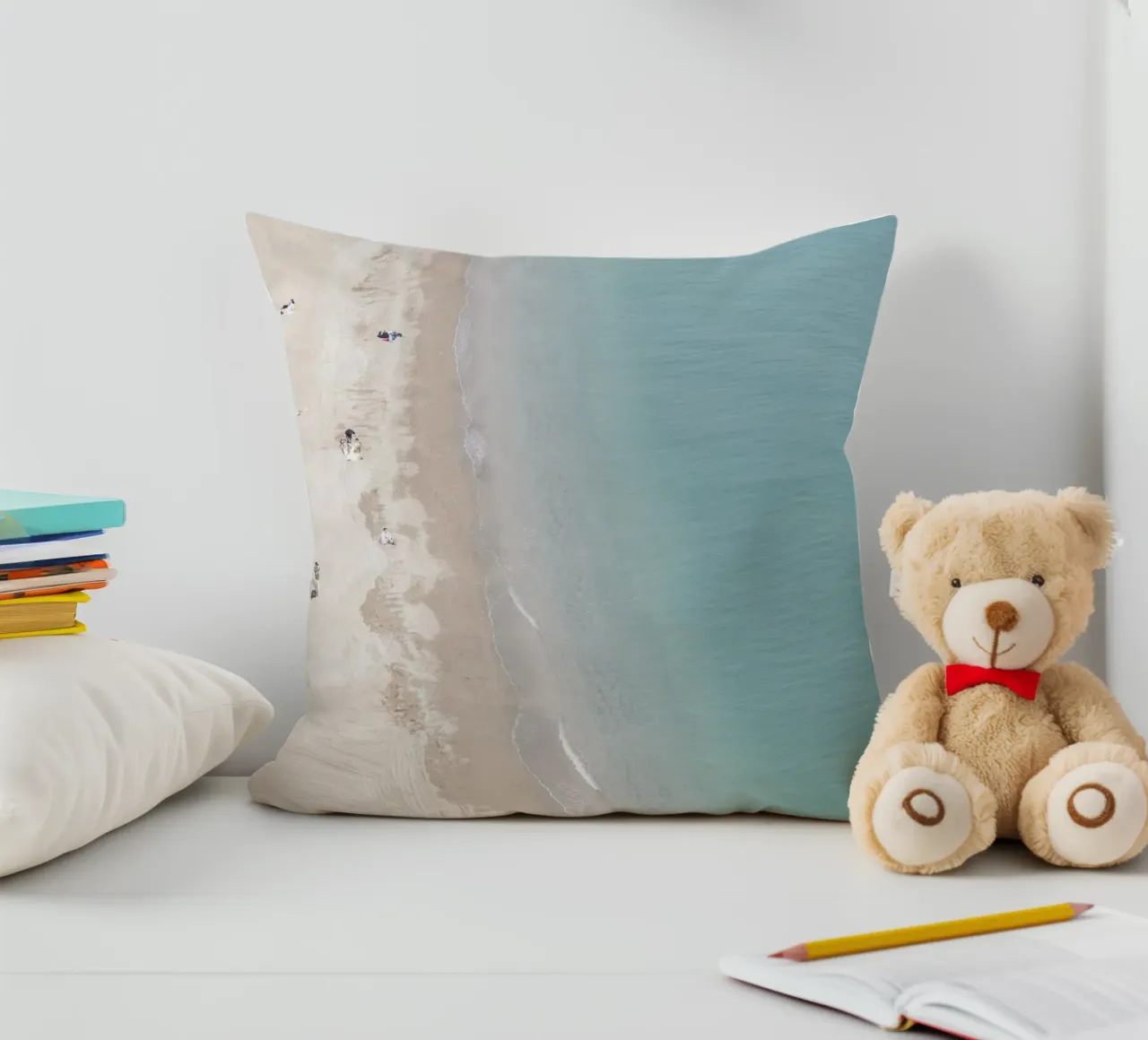 Aerial beach view cuscino da photolovers