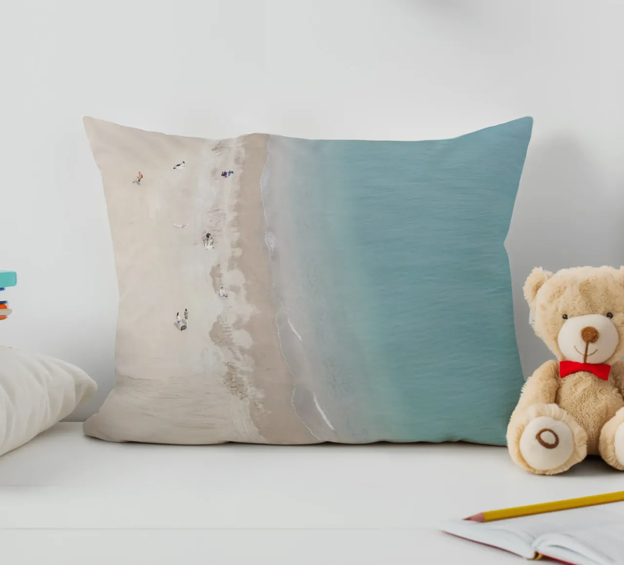 Aerial beach view cuscino da photolovers