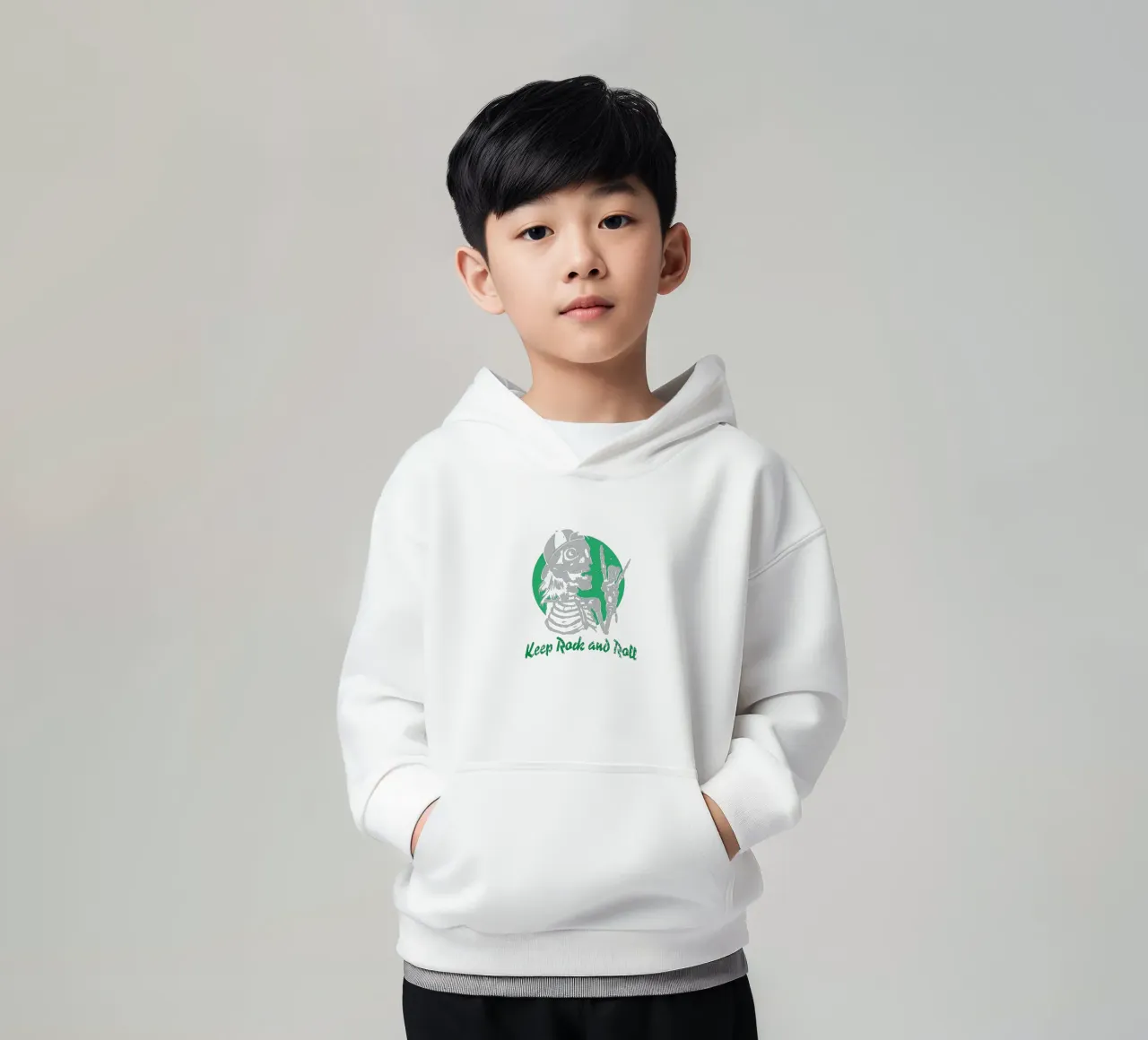 Rock en roll houden kinder hoodie van Gunawan Rb