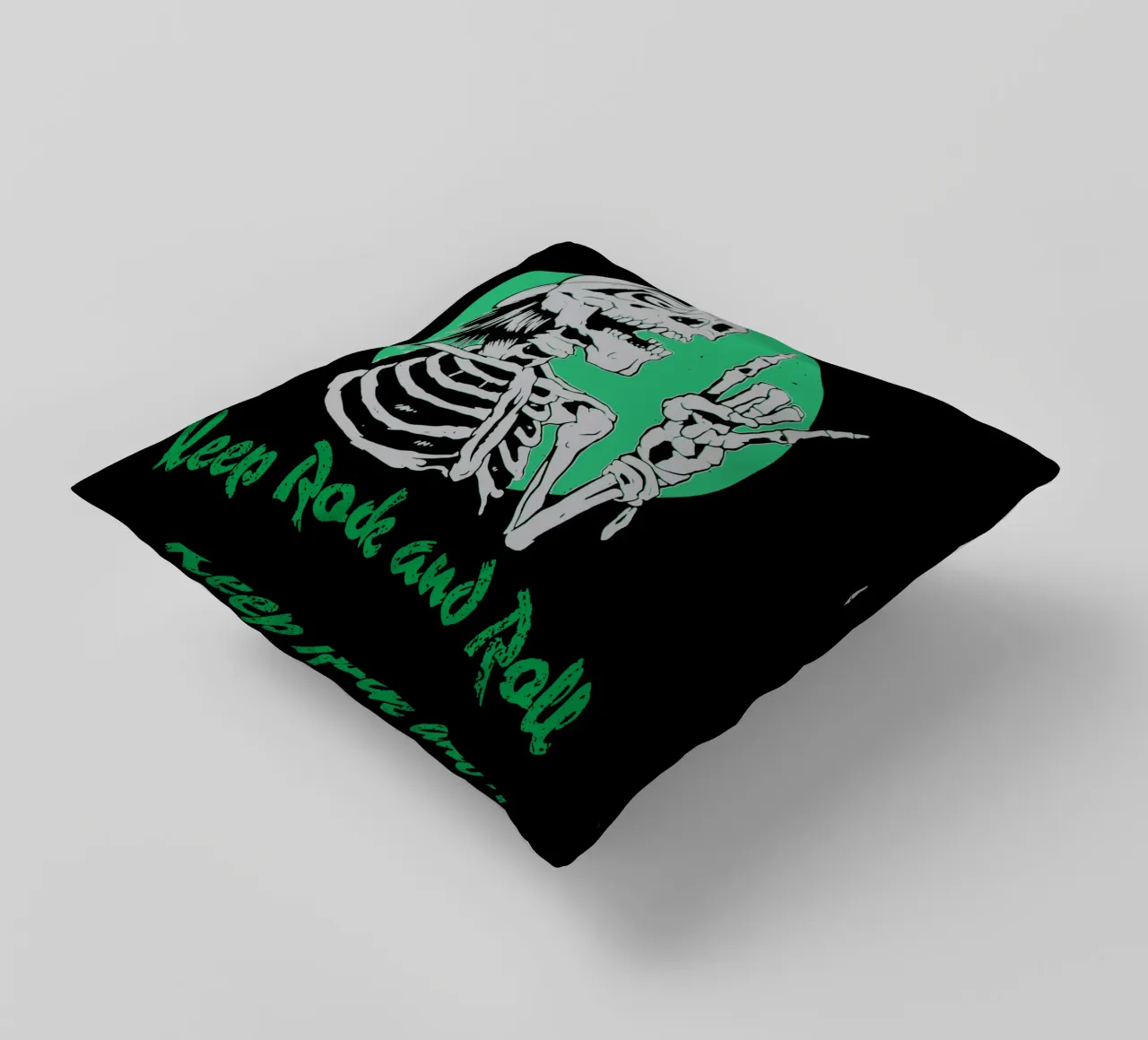 Keep Rock and Roll decorative cushion by Gunawan Rb