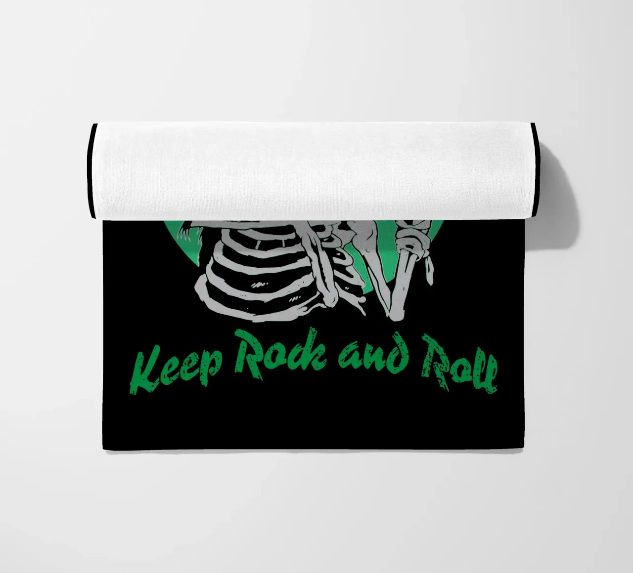 Keep Rock and Roll beach towel by Gunawan Rb