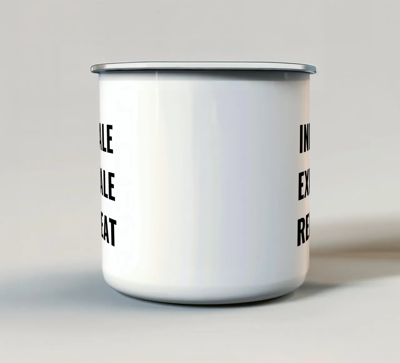 Inspirare Espirare Ripetere. relax tazza in smalto da RB-Quotes