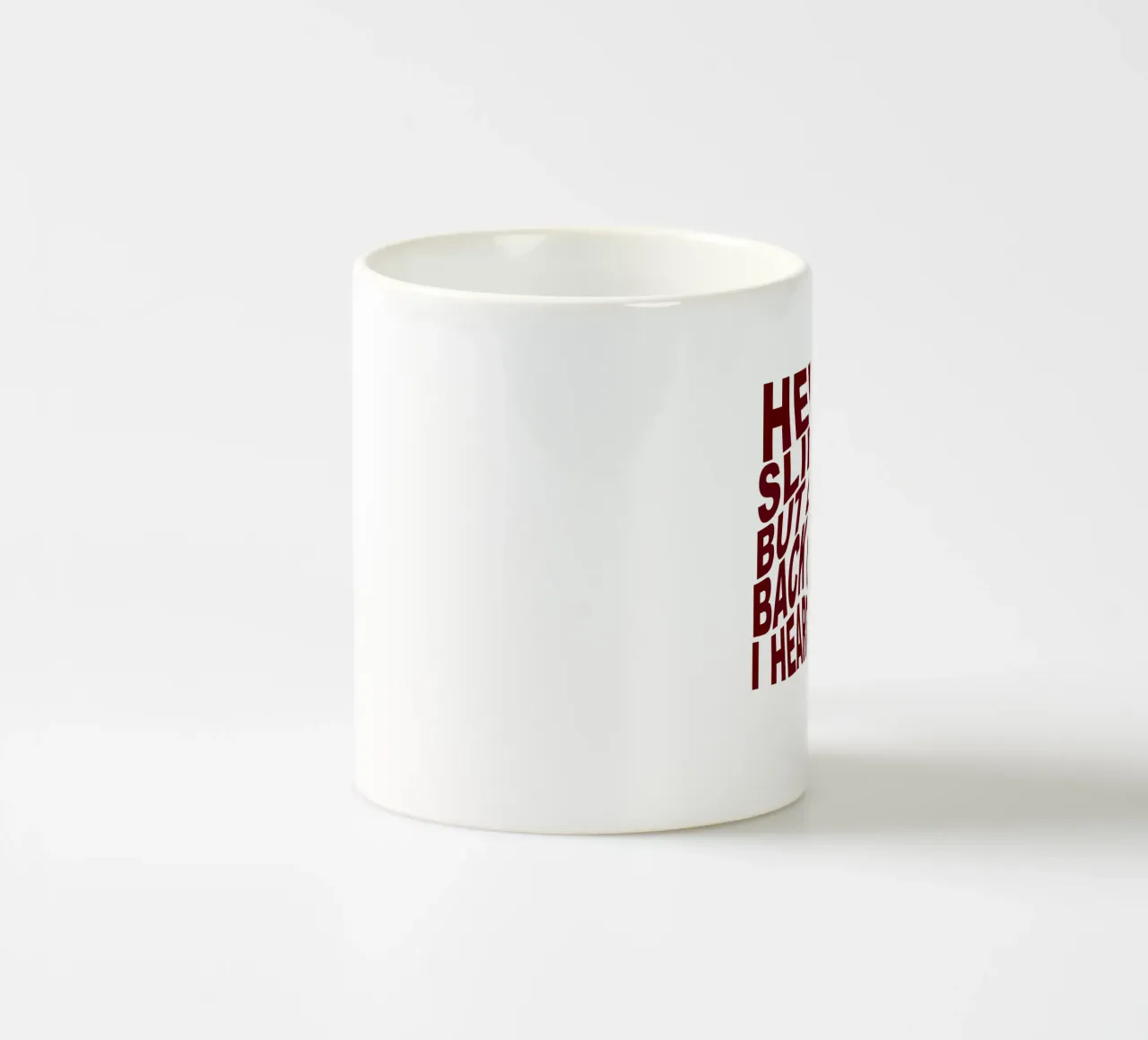 No mires atrás con ira taza de cerámica de Gunawan Rb