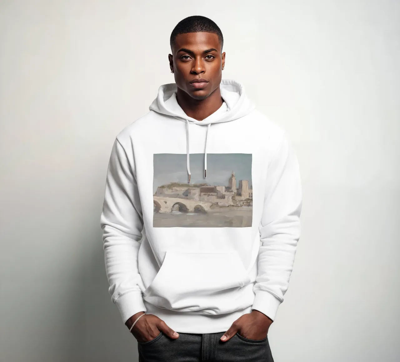 Avignone, città francese, Ponte felpa con cappuccio da Vintage Posters