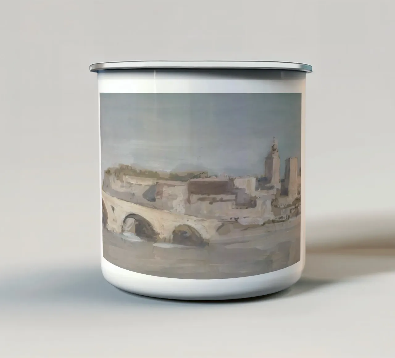 Avignone, città francese, Ponte tazza in smalto da Vintage Posters