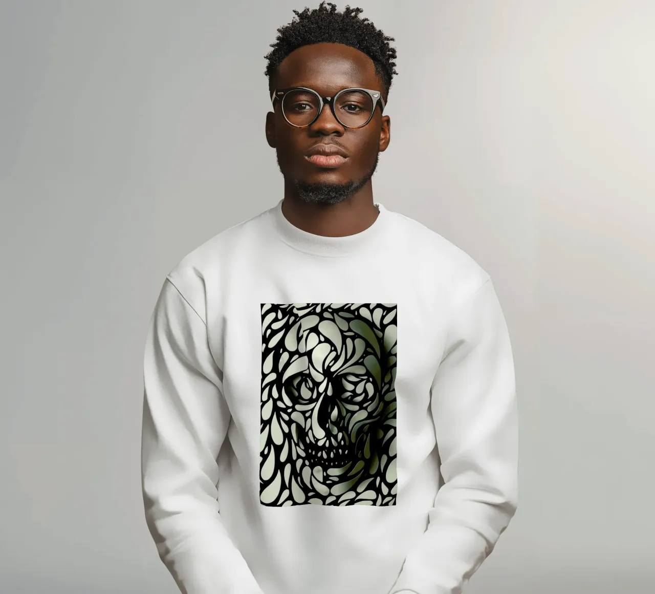 Skull IV sweatshirt by Ali Gulec