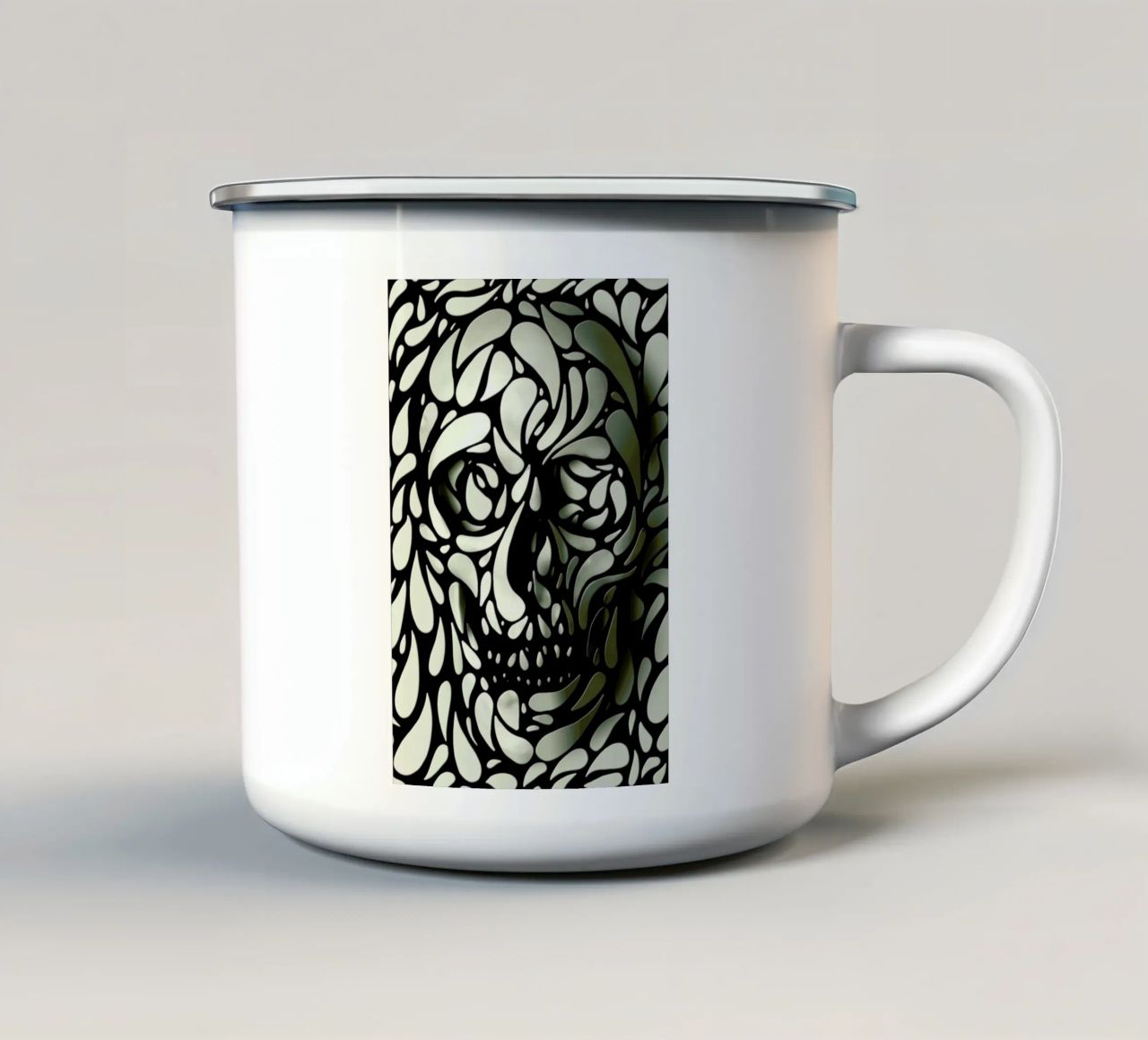 Skull IV tazza in smalto da Ali Gulec
