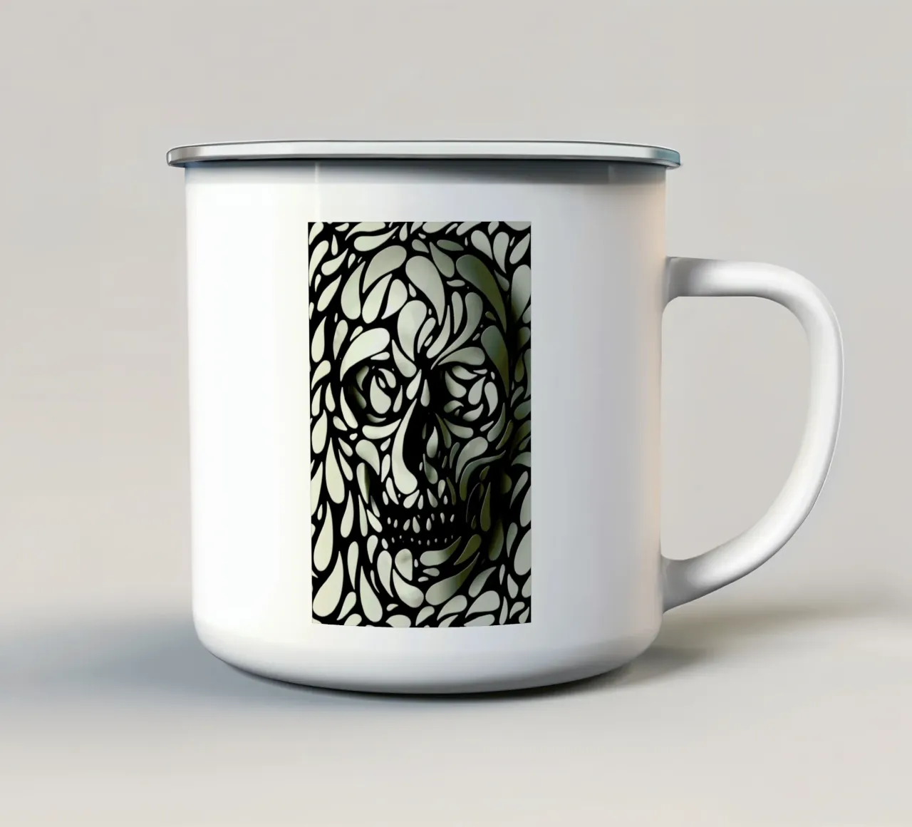 Skull IV tazza in smalto da Ali Gulec