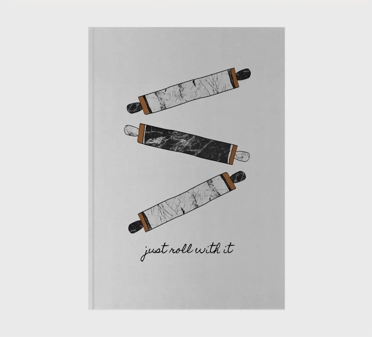 Just Roll With It notebook by Orara Studio