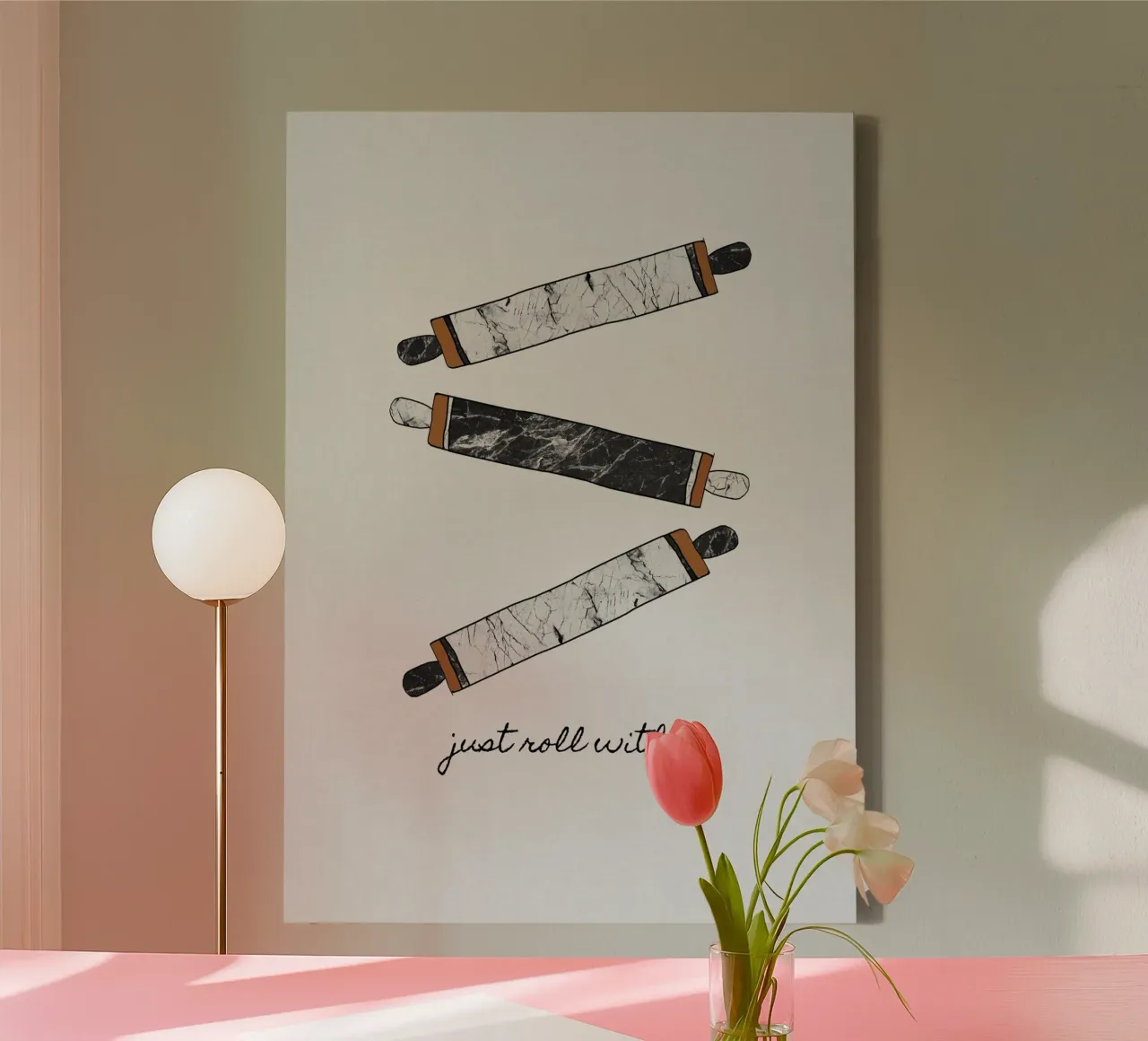 Just Roll With It canvas by Orara Studio