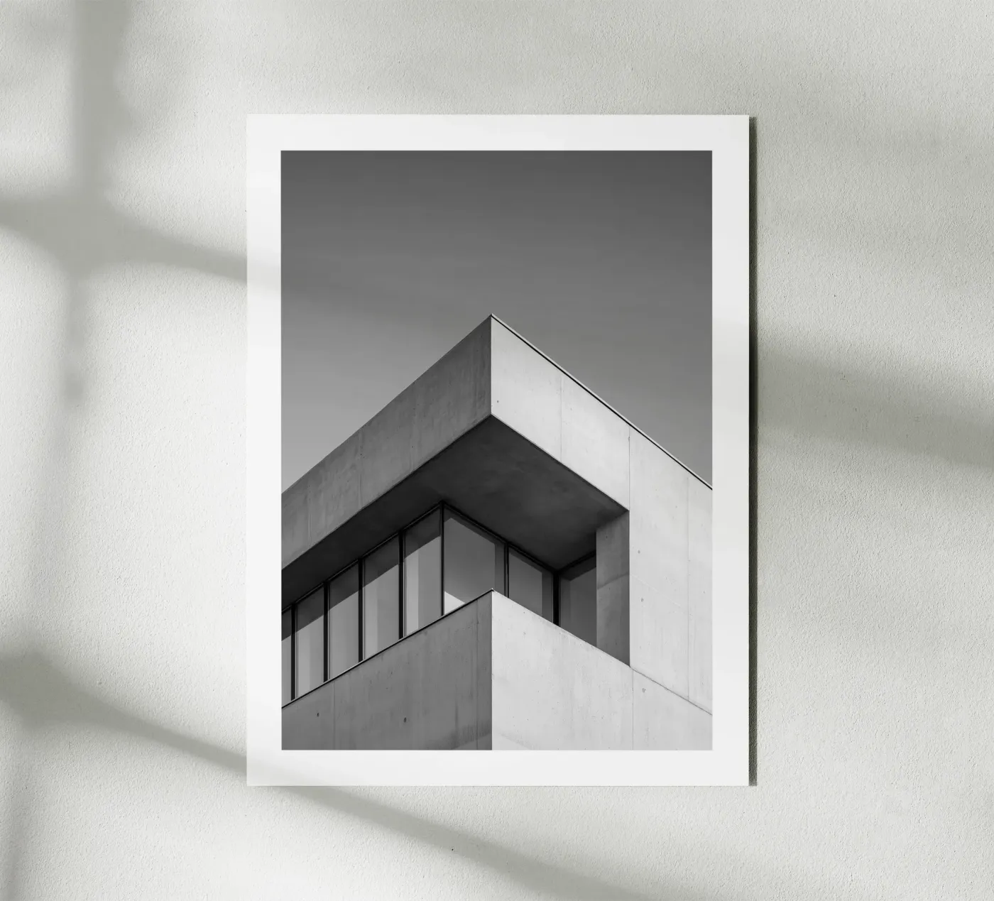 Brutalist angle forex-plaat van Monochrome