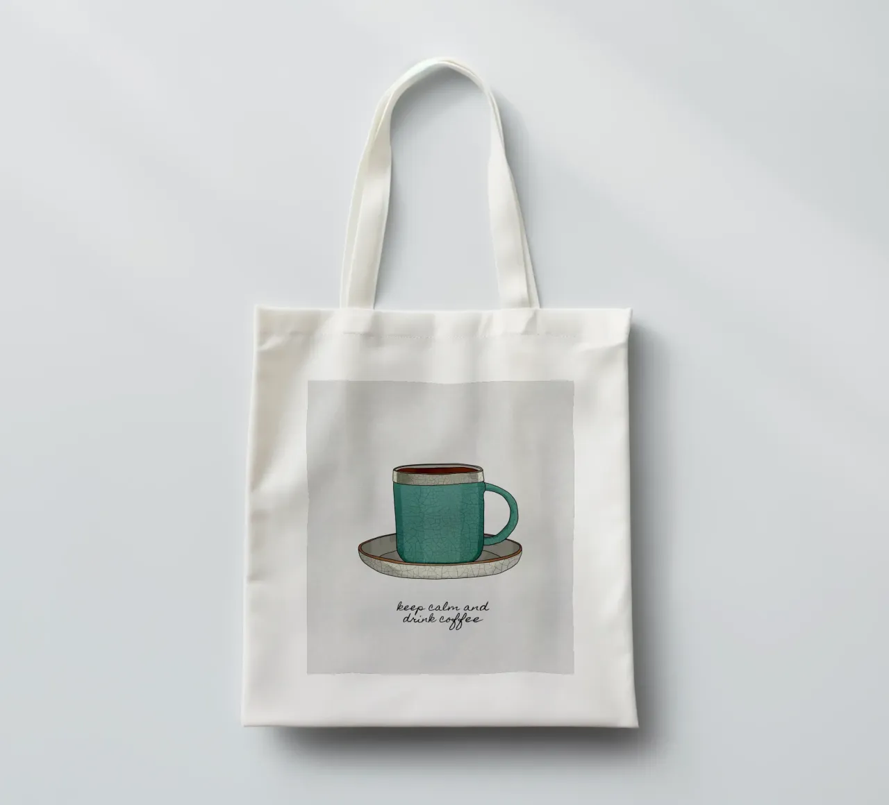 Mantenere la calma e bere caffè borsa in juta da Orara Studio