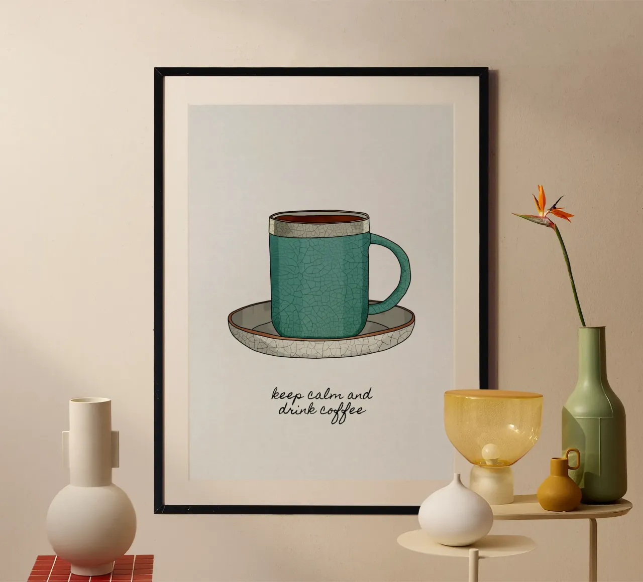 Mantenere la calma e bere caffè carta hahnemühle da Orara Studio