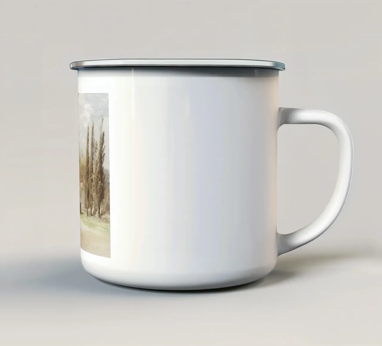 Paesaggio vintage, Paesaggio rustico tazza in smalto da Vintage Posters