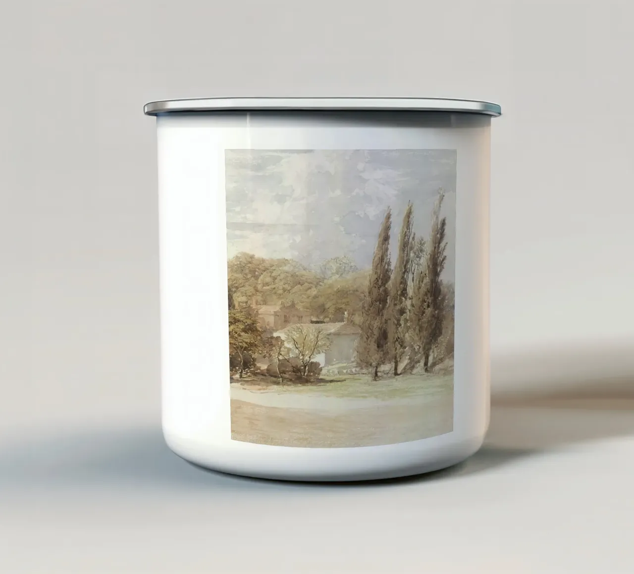 Paesaggio vintage, Paesaggio rustico tazza in smalto da Vintage Posters