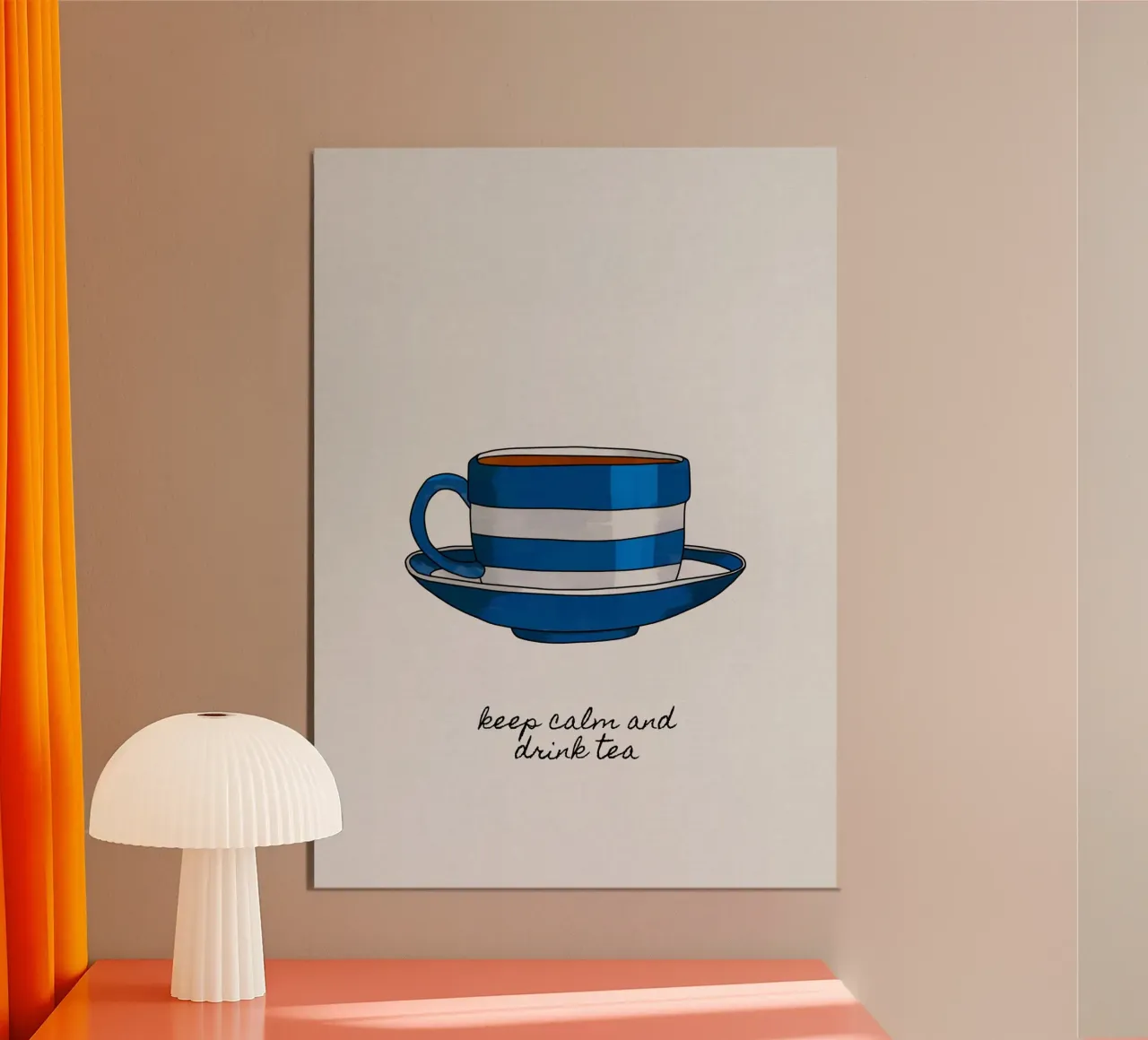 Blijf kalm en drink thee poster van Orara Studio
