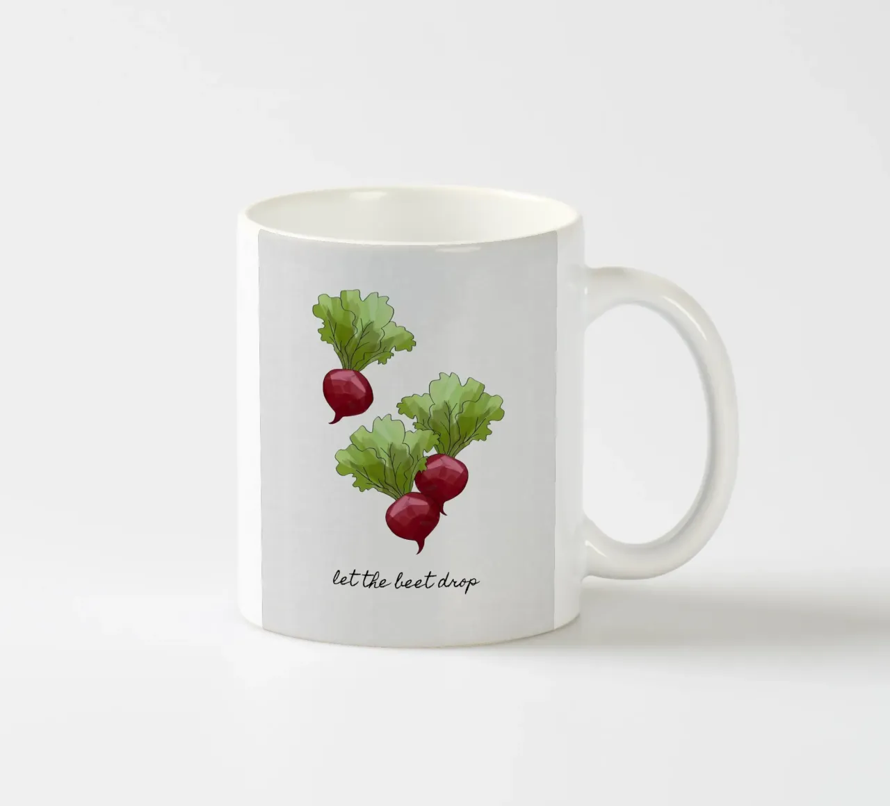 Let The Beet Drop keramische mok van Orara Studio