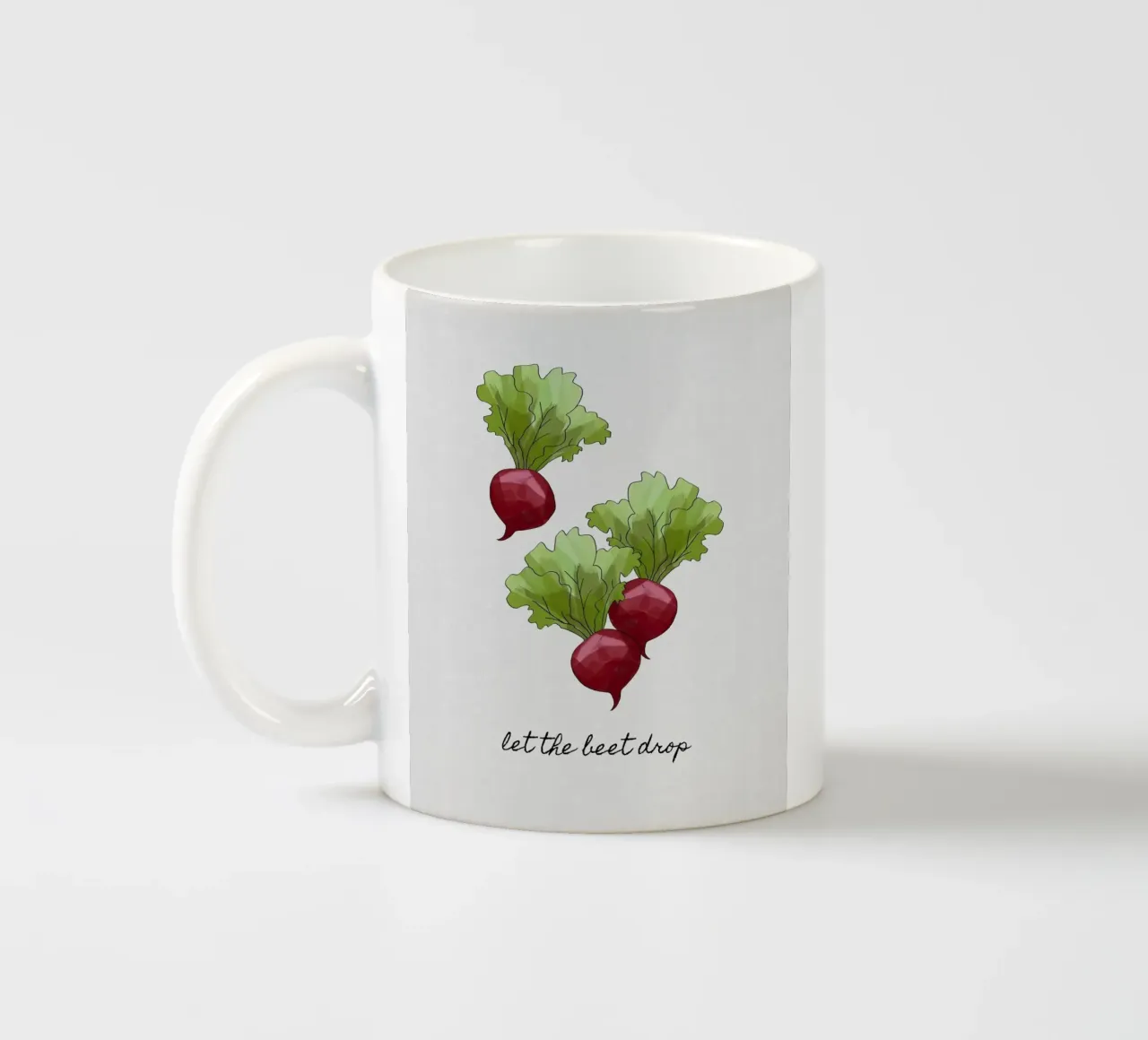 Let The Beet Drop keramische mok van Orara Studio