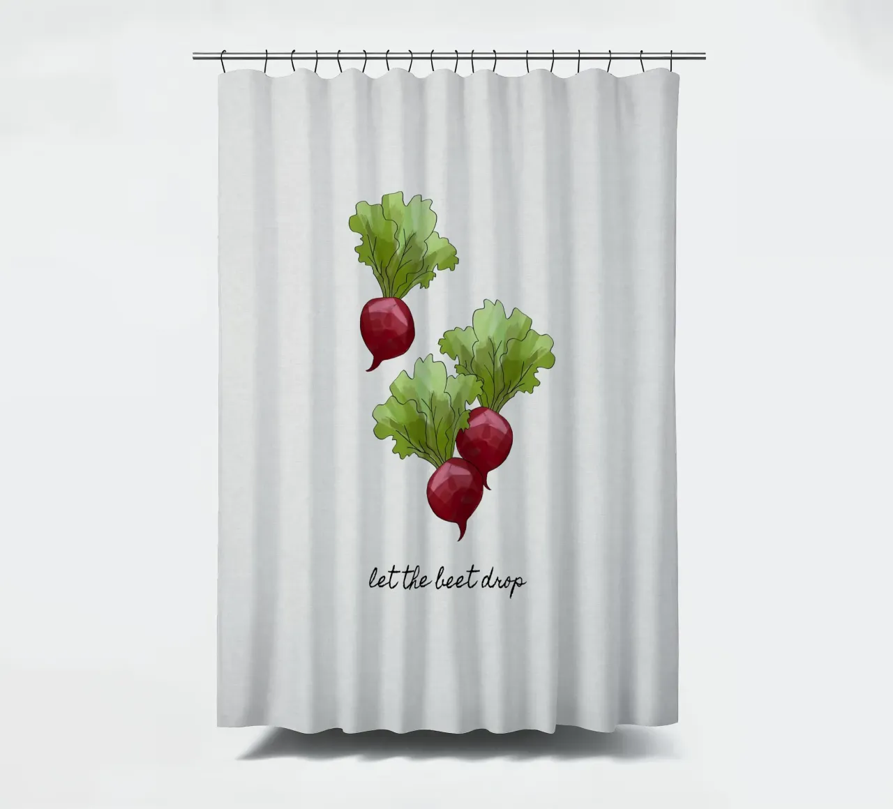 Let The Beet Drop douchegordijn van Orara Studio