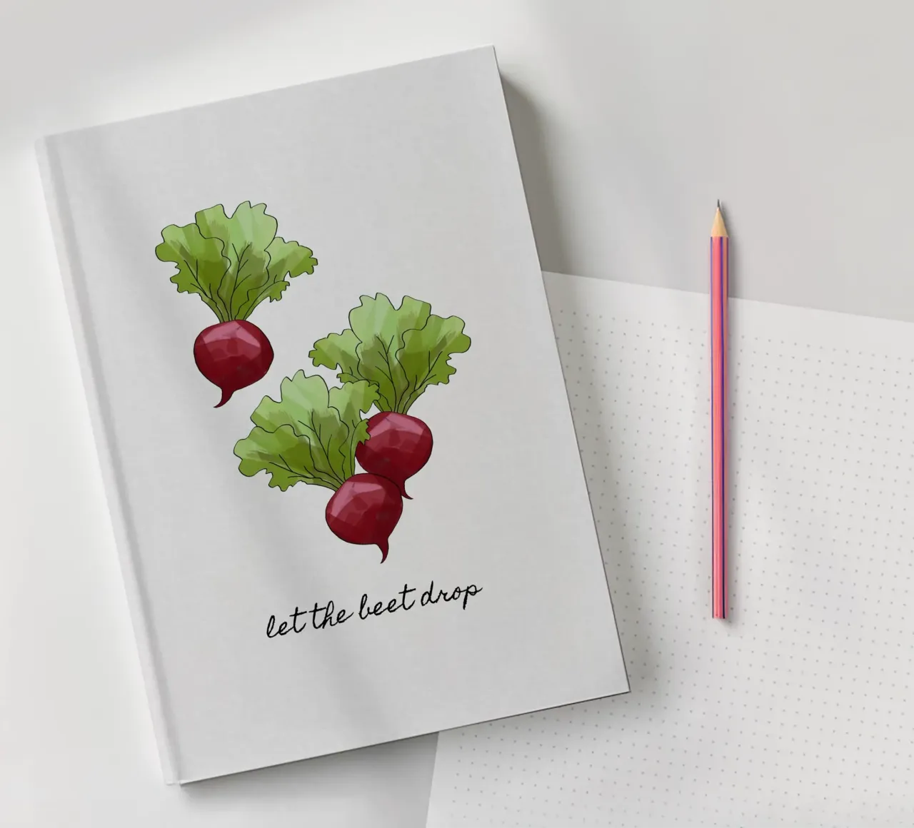 Let The Beet Drop notebook by Orara Studio